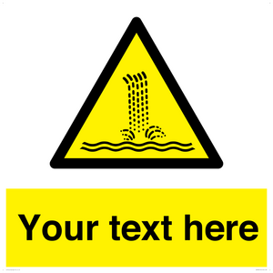 Custom warning artificial waterfall